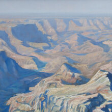 Volo sul Grand Canyon Olio su Tela 25x50