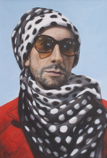 Autoritratto Conturbante acrilico ed olio su tela 30x40