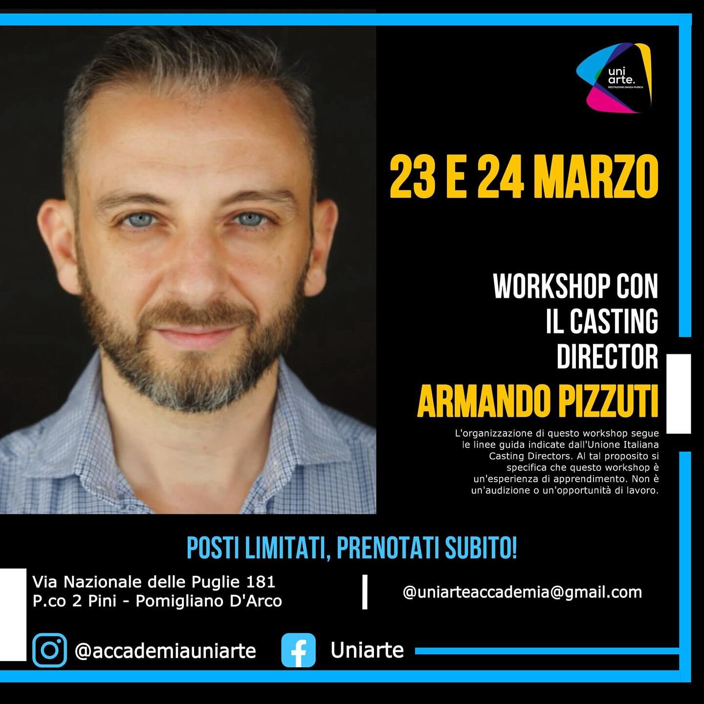 Workshop con il casting director Armando Pizzuti Workshop con il casting director Armando Pizzuti