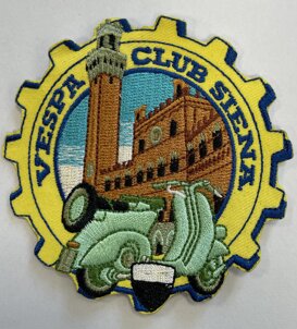 Patch ricamata giallo