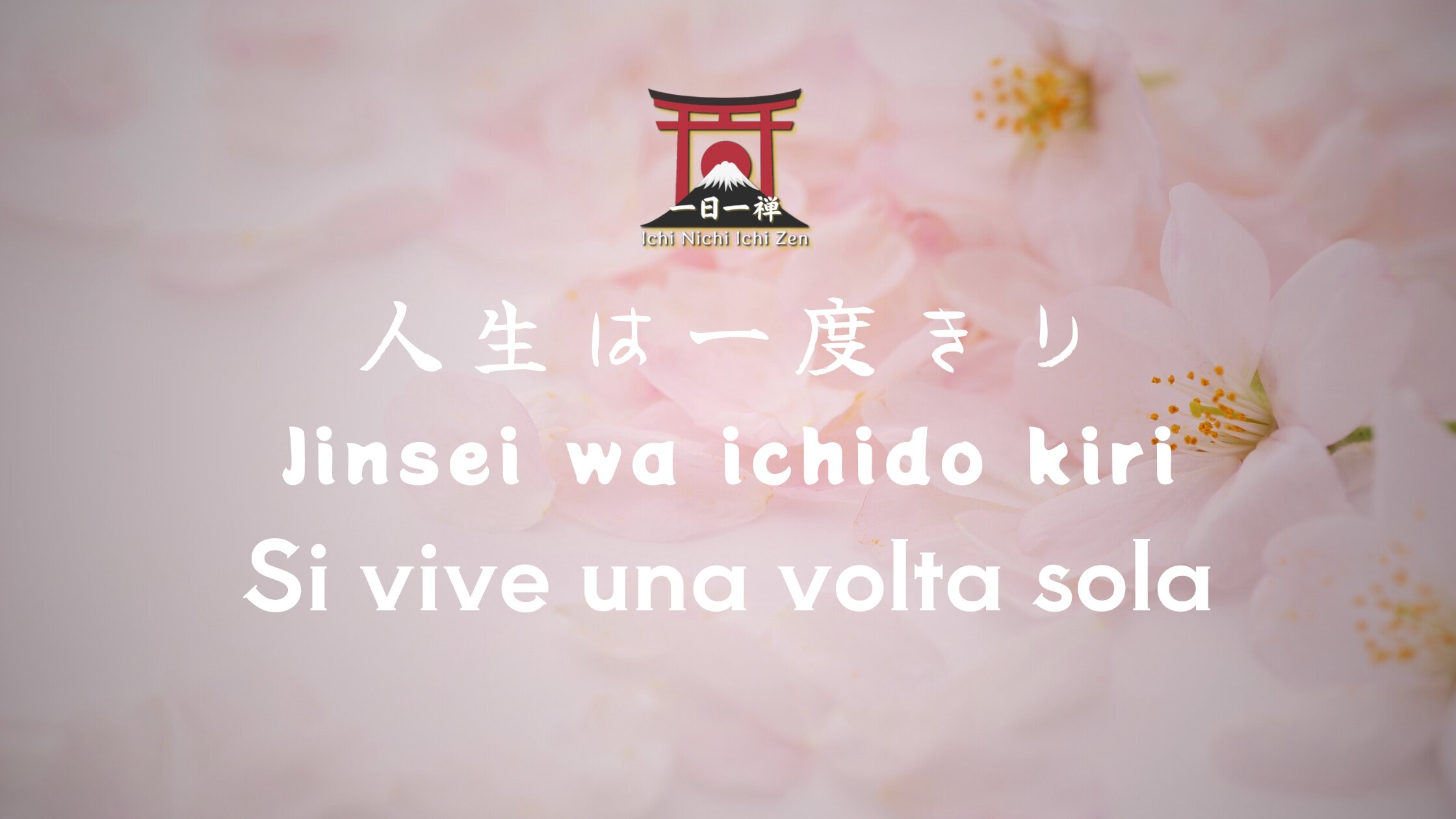Jinsei wa ichido kiri: l'eco di un attimo eterno