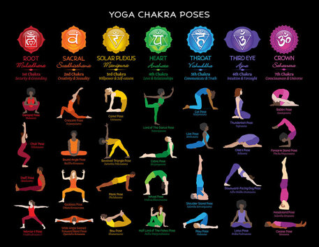 L'immagine raffigura alcune posture dell'Hata Yoga