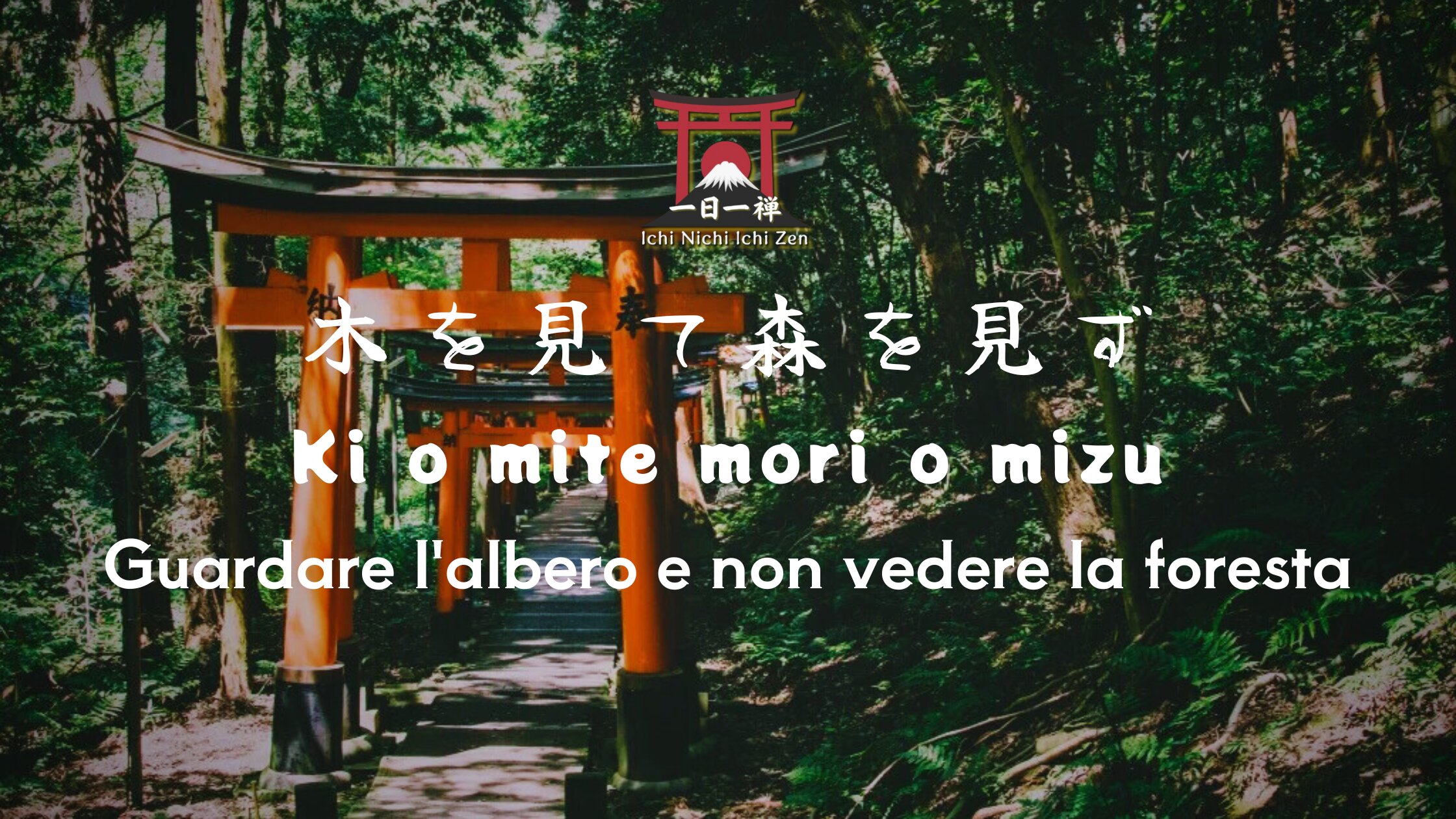 Ki o mite mori o mizu: quando i dettagli oscurano la visione d'insieme