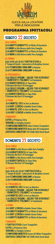 programma spettacoli