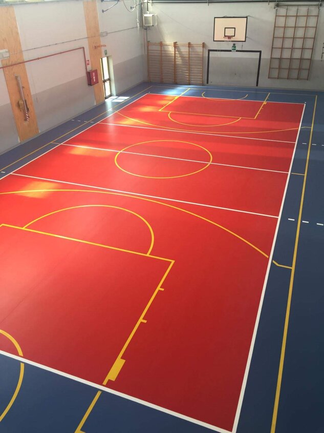 Pavimentazione sportiva in pvc.