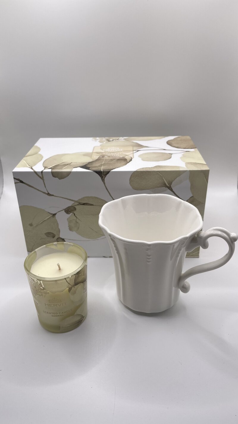 set-candela-profumata-mug-porcellana-botanic-beige-hervit-creations