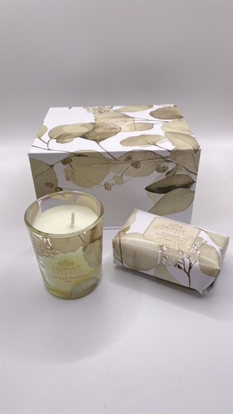 set-candela-sapone-profumato-botanic-beige-hervit-creations