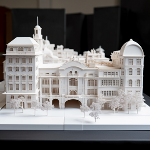 Ricostruzione edificio storico scala 1.200 foto Modelair