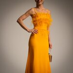 abito-lungo-orange-piume