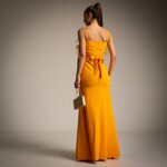 abito-lungo-orange-piume