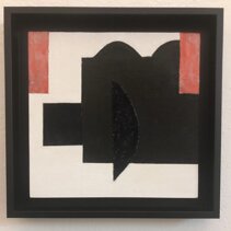 Documento encausto e acrilico su legno, 25x25 cm. Anno 2021