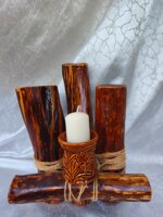 wooden-candle-holder