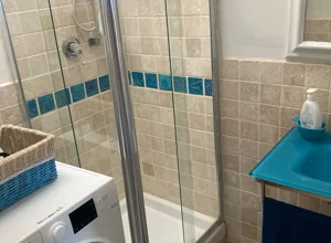 Bagno dall'appartamento Capo Falcone con vista mare a Stintino