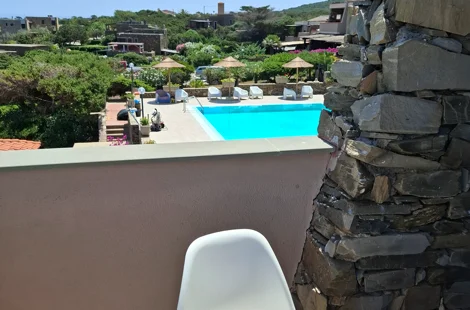 Vista della piscina in condivisione