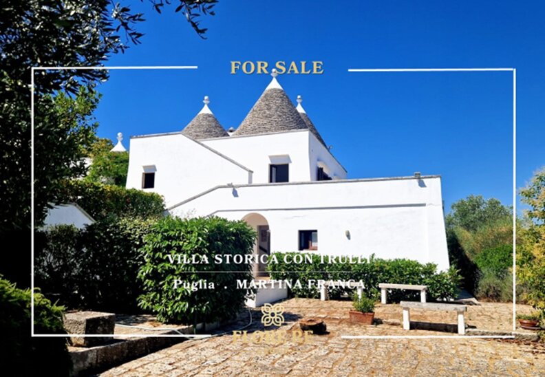 TRULLI PANORAMICI CON CASALE . MARTINA FRANCA VALLE D'ITRIA . LISTING DIEGO FLORE IMMOBILIARE . FLORE RE GROUP