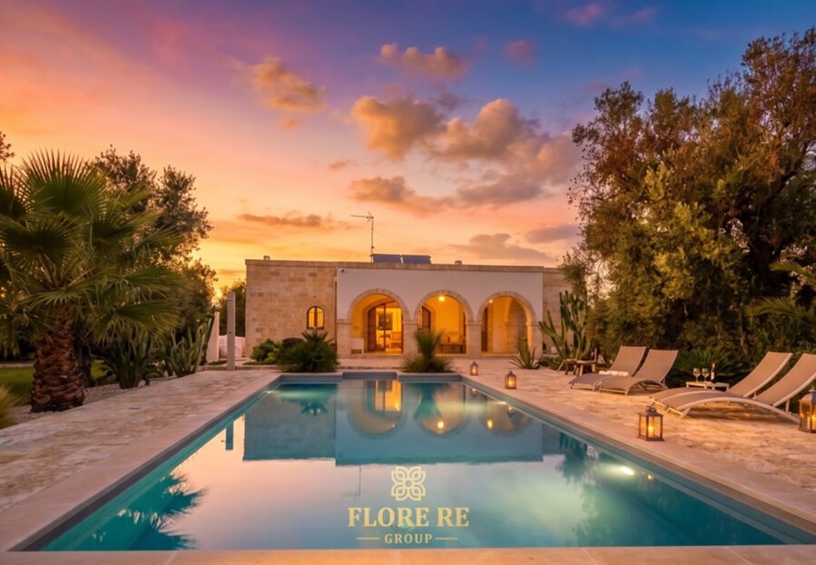 illa di lusso con piscina al tramonto in vendita in Alto Salento, Puglia - Flore RE Group