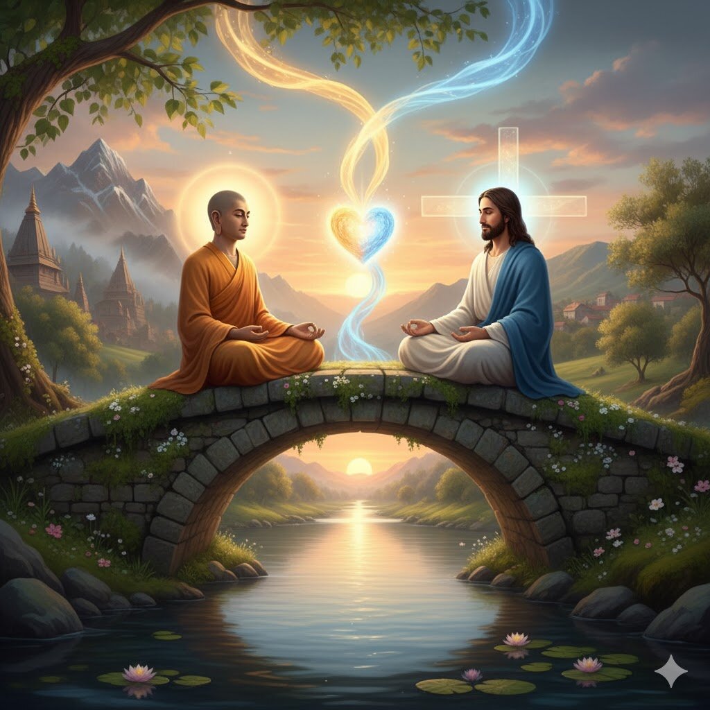 La ciotola del Buddha,Cristo e il Buddha: due vie, un solo cuore