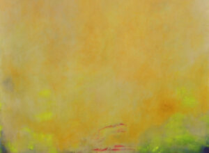 Luminous abstract landscape in yellow, turquoise and dark tones by Sergio Giannotta, 2021 Luminous abstract landscape in yellow, turquoise and dark tones by Sergio Giannotta, 2021