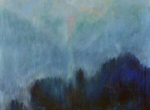 Atmospheric abstract landscape in pale blue with dark forms by Sergio Giannotta, 2021 Atmospheric abstract landscape in pale blue with dark forms by Sergio Giannotta, 2021
