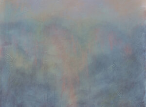 Abstract landscape in pale blue, red and ochre tones by Sergio Giannotta, 2021 Abstract landscape in pale blue, red and ochre tones by Sergio Giannotta, 2021