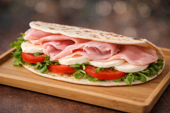 Piadina farcita preparata al momento Piadina farcita preparata al momento