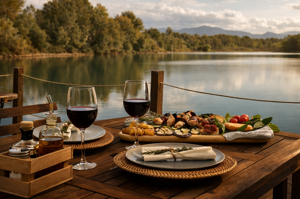 Pranzo sul lago a Roma nord