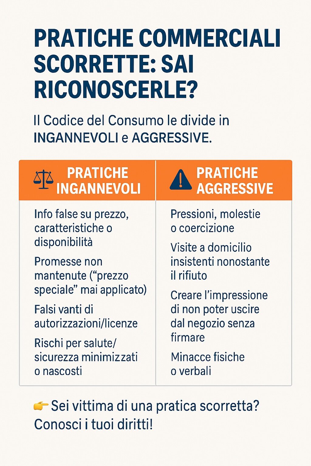 Sai cos’è una pratica commerciale scorretta?