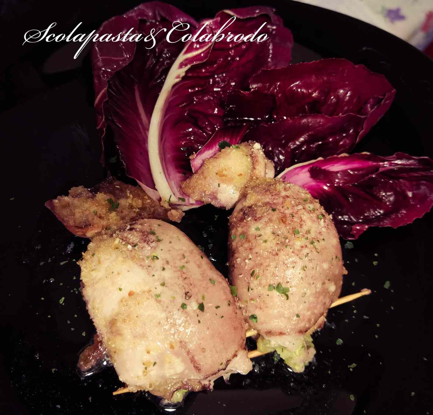 Totani ripieni di zucchine al forno