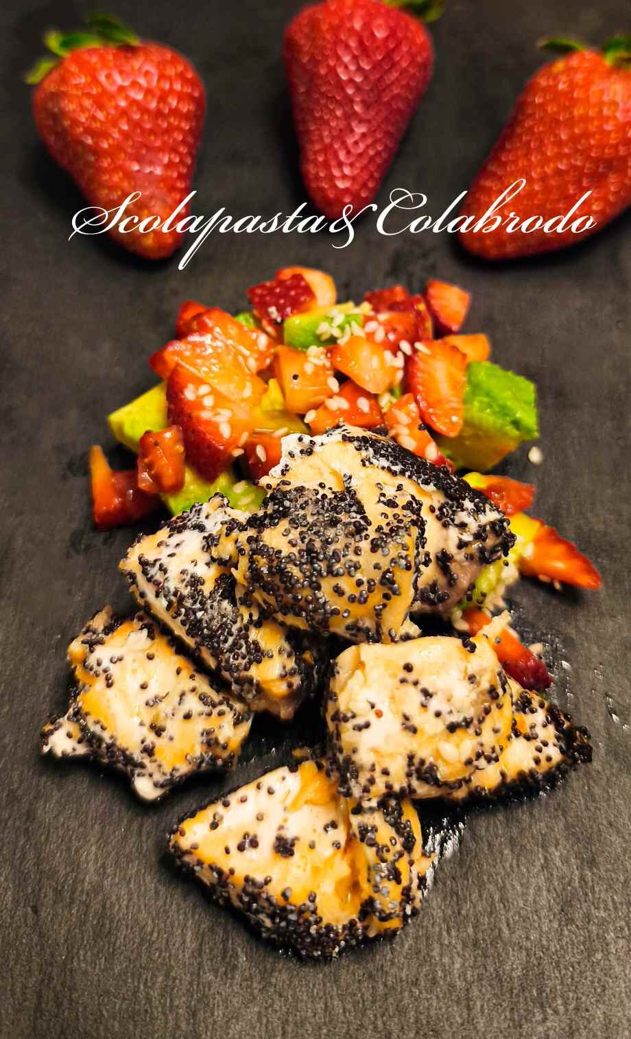 Bocconcini di salmone in crosta di papavero