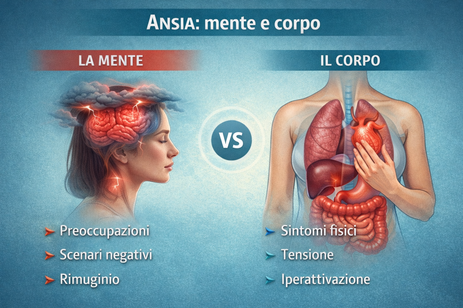 Ansia e sintomi fisici: perch&eacute; il corpo parla prima della mente