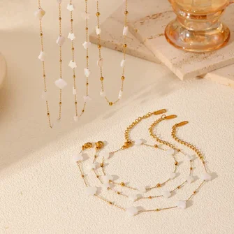 wholesale-jewelry-ig-style-french-style-heart-shape-flower-304-stainless-steel-bracelets-necklace-nh10727519