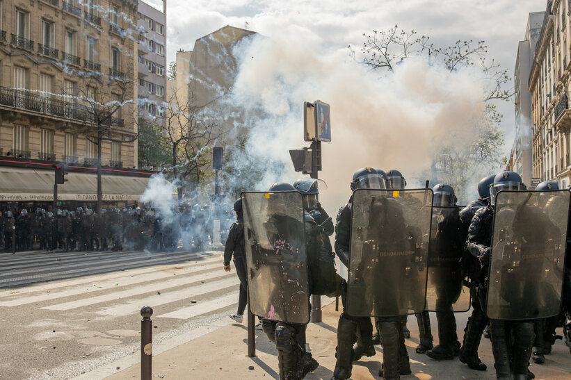 Protest in Paris 1 May 2023