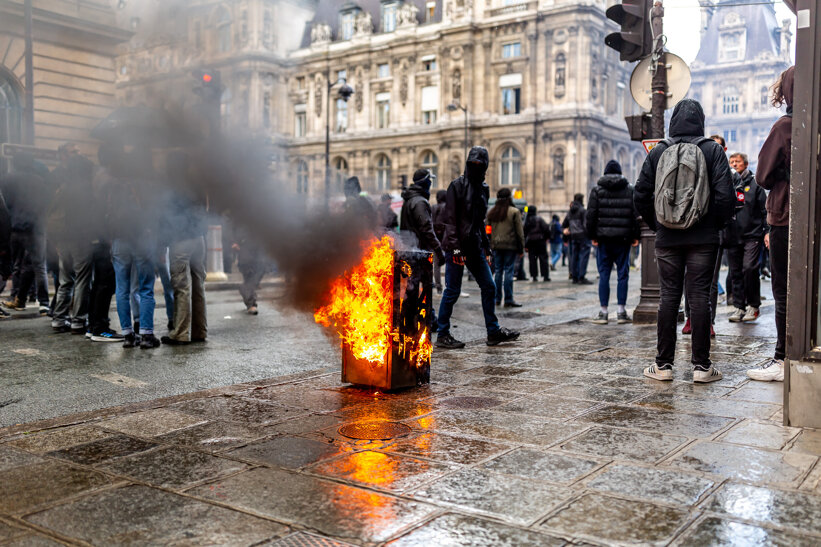 Protest in Paris 13 April 2023