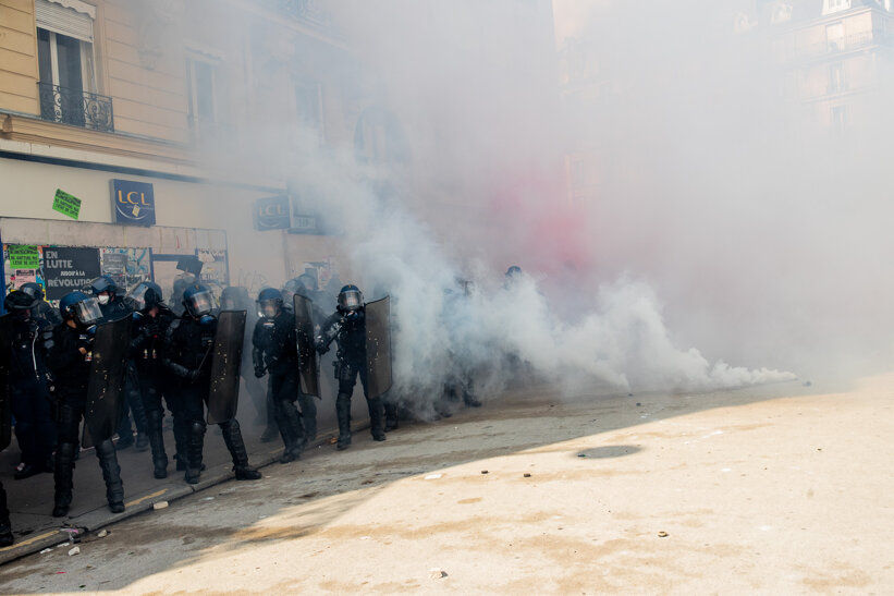 Protest in Paris 1 May 2023