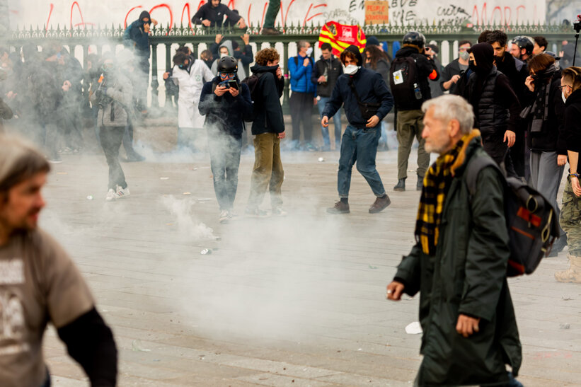Protest in Paris 13 April 2023