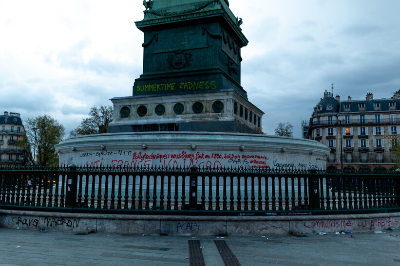 Protest in Paris 13 April 2023