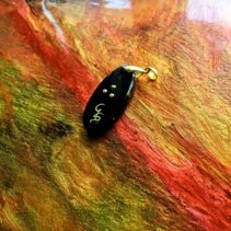 Retro Ciondolo raro in resina Nebula Art. Ovale Sigillo d'attivazione e firma