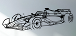 silhouette-da-parete-formula-1-2025-vista-34-anteriore