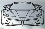 silhouette-da-parete-ferrari-la-ferrari-vista-anteriore
