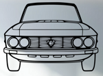 silhouette-da-parete-lancia-fulvia-vista-frontale