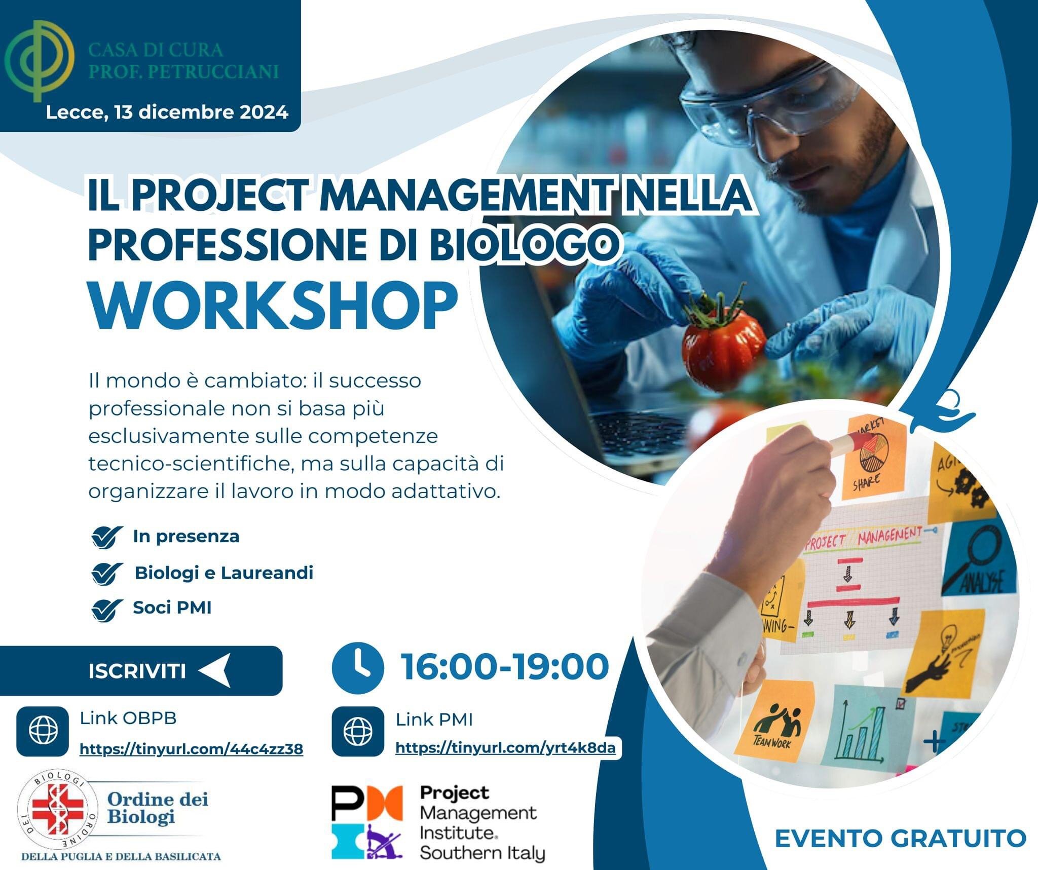 Il project management nella professione di biologo