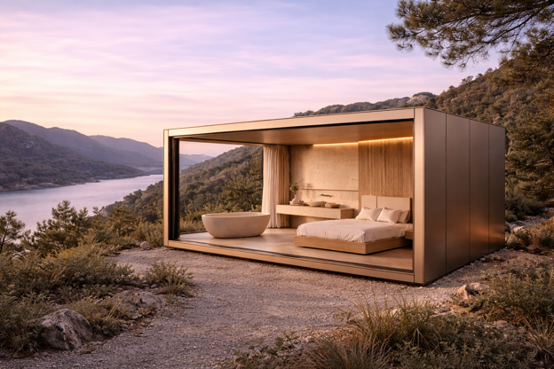 suite di lusso al tramonto