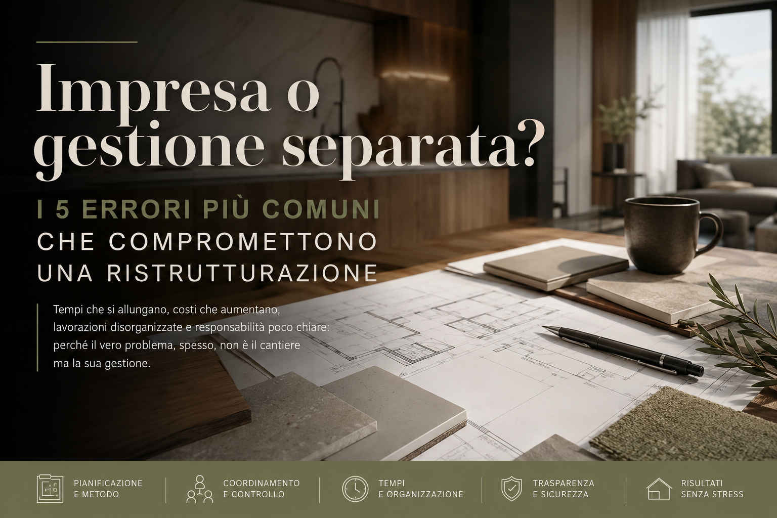 Impresa o gestione separata? I 5 errori più comuni che compromettono una ristrutturazione