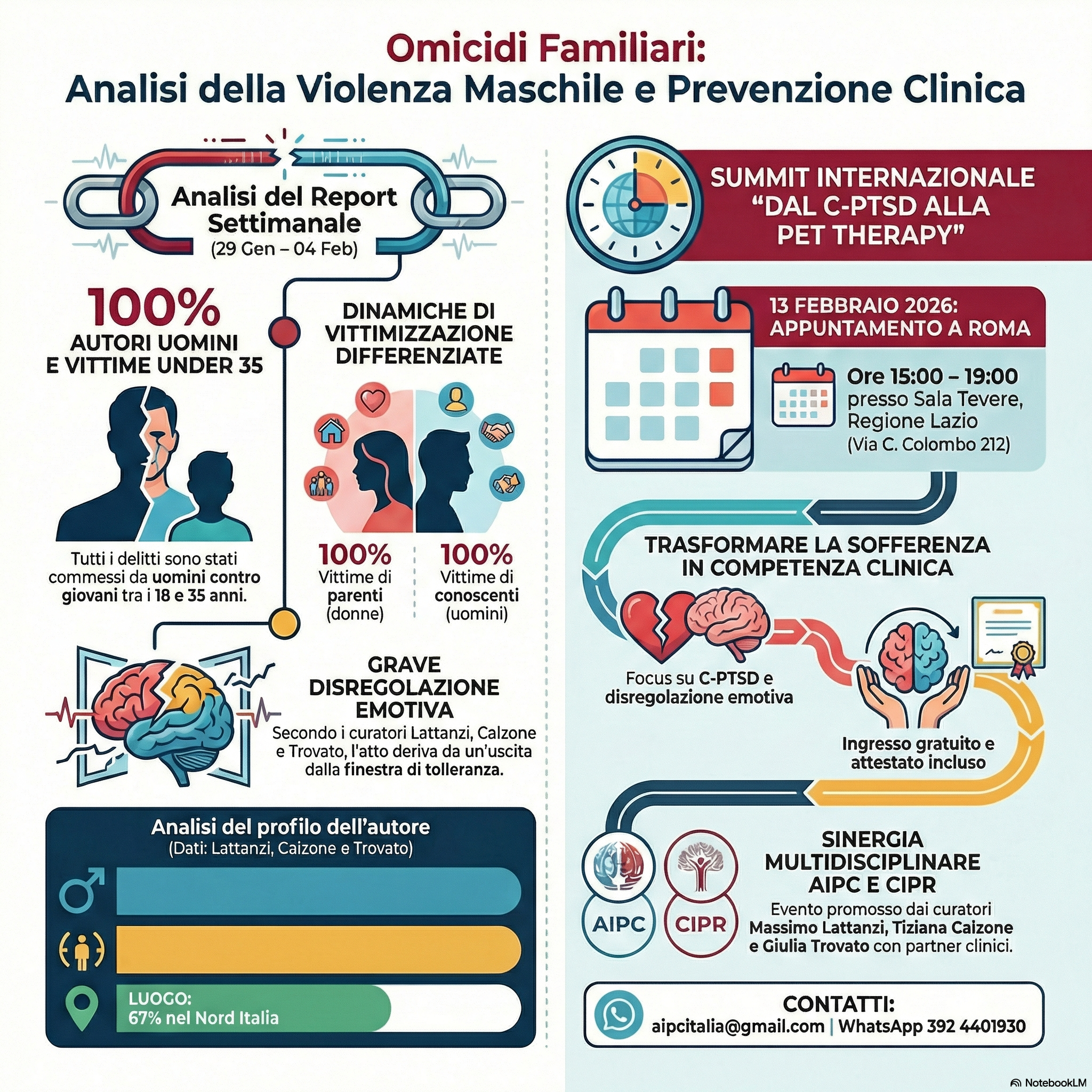 Omicidi Familiari: 100% Autori Uomini e Vittime Under 35. Report ONOF Settimana 29 Gennaio &ndash; 04 febbraio 2026