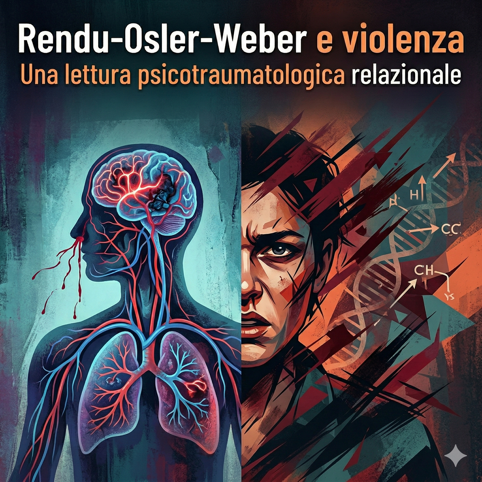 Rendu-Osler-Weber e violenza: Una lettura psicotraumatologica relazionale. Tra genetica, epigenetica e disregolazione emotiva Rendu-Osler-Weber e violenza: Una lettura psicotraumatologica relazionale. Tra genetica, epigenetica e disregolazione emotiva