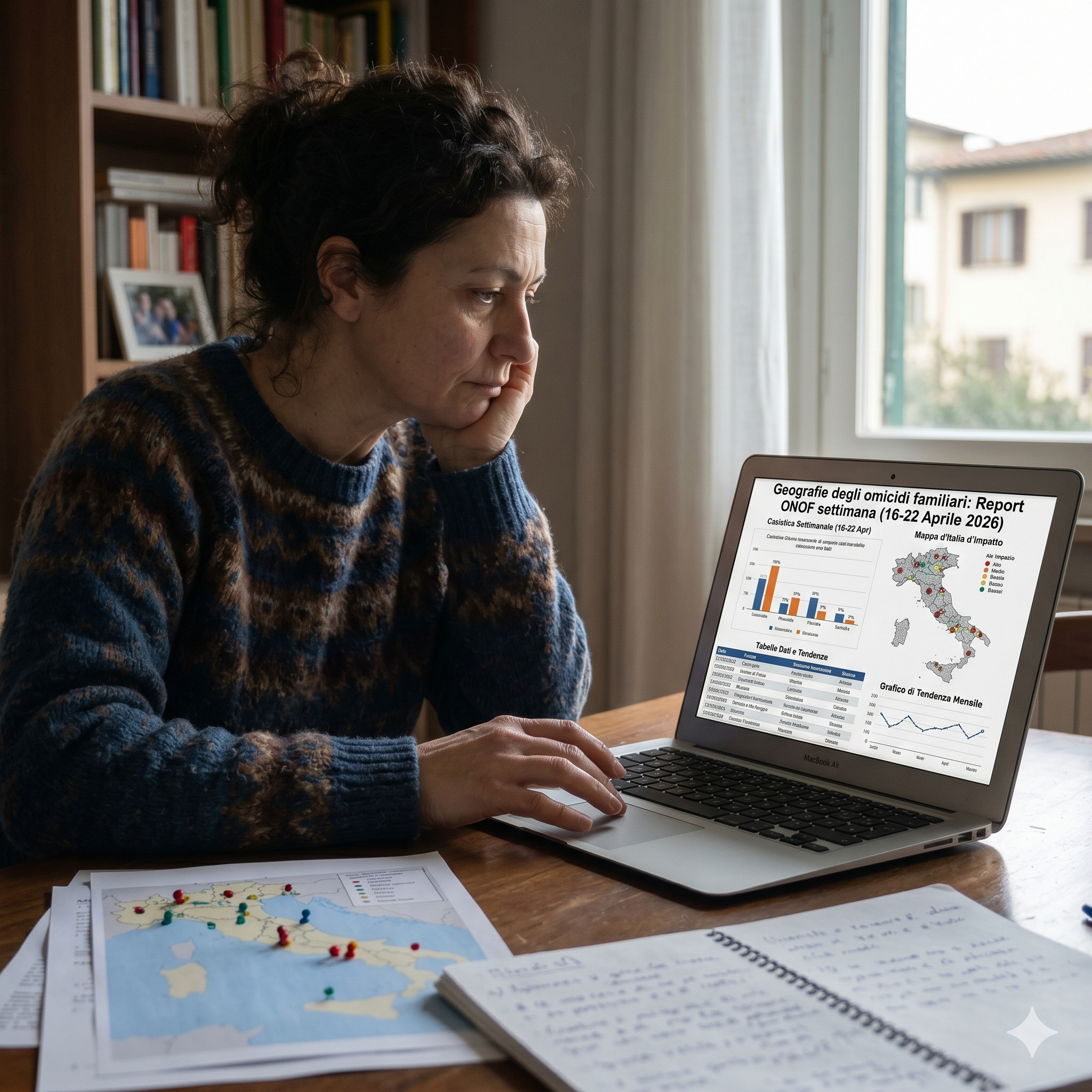 Geografie degli omicidi familiari: Report ONOF settimana (16-22 Aprile 2026)