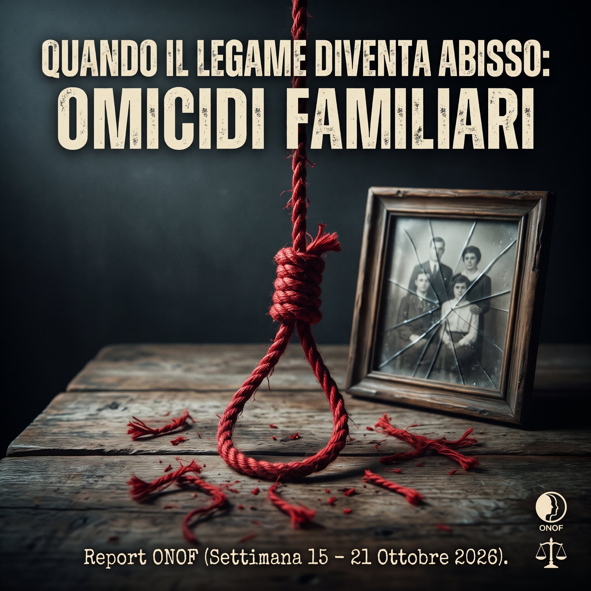 Quando il legame diventa abisso: Omicidi familiari – Report ONOF (Settimana 15 – 21 Ottobre 2026) Quando il legame diventa abisso: Omicidi familiari – Report ONOF (Settimana 15 – 21 Ottobre 2026)
