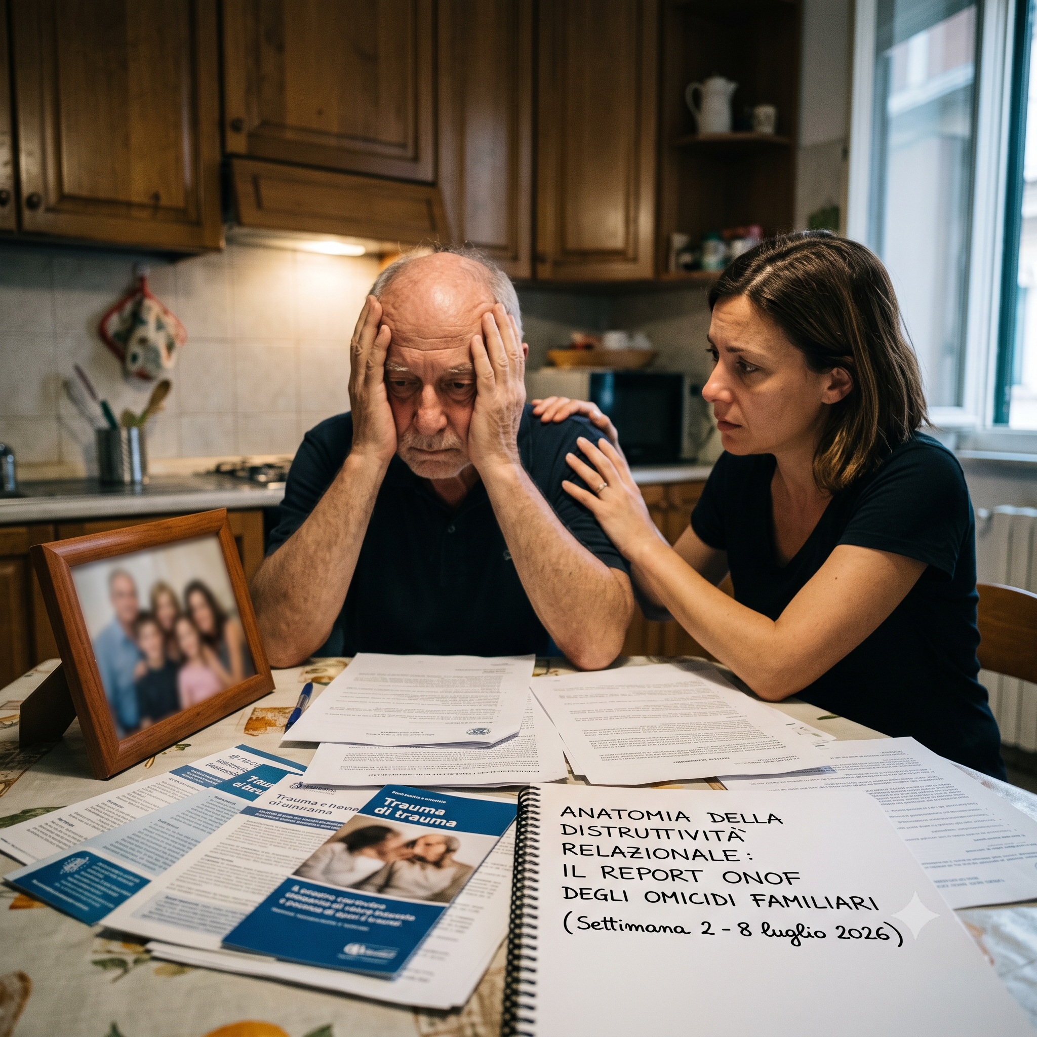 Anatomia della distruttività relazionale: il report ONOF degli omicidi familiari (Settimana 2 - 8 luglio 2026) Anatomia della distruttività relazionale: il report ONOF degli omicidi familiari (Settimana 2 - 8 luglio 2026)