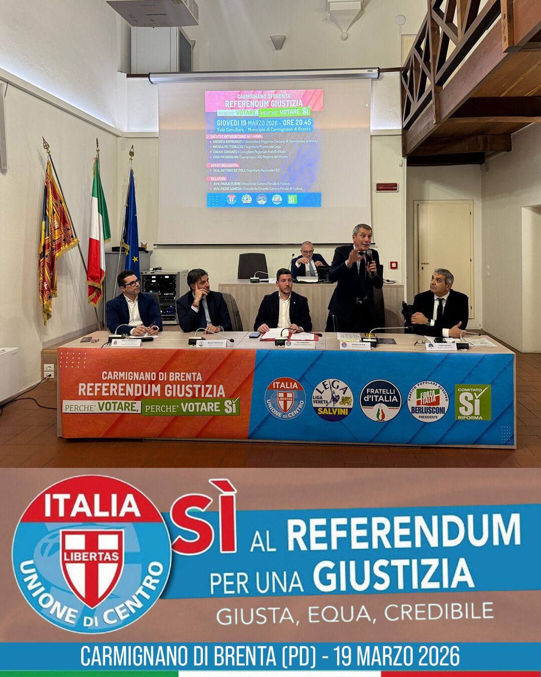 Referendum Giustizia: confronto a Carmignano di Brenta sulle ragioni del SÌ
