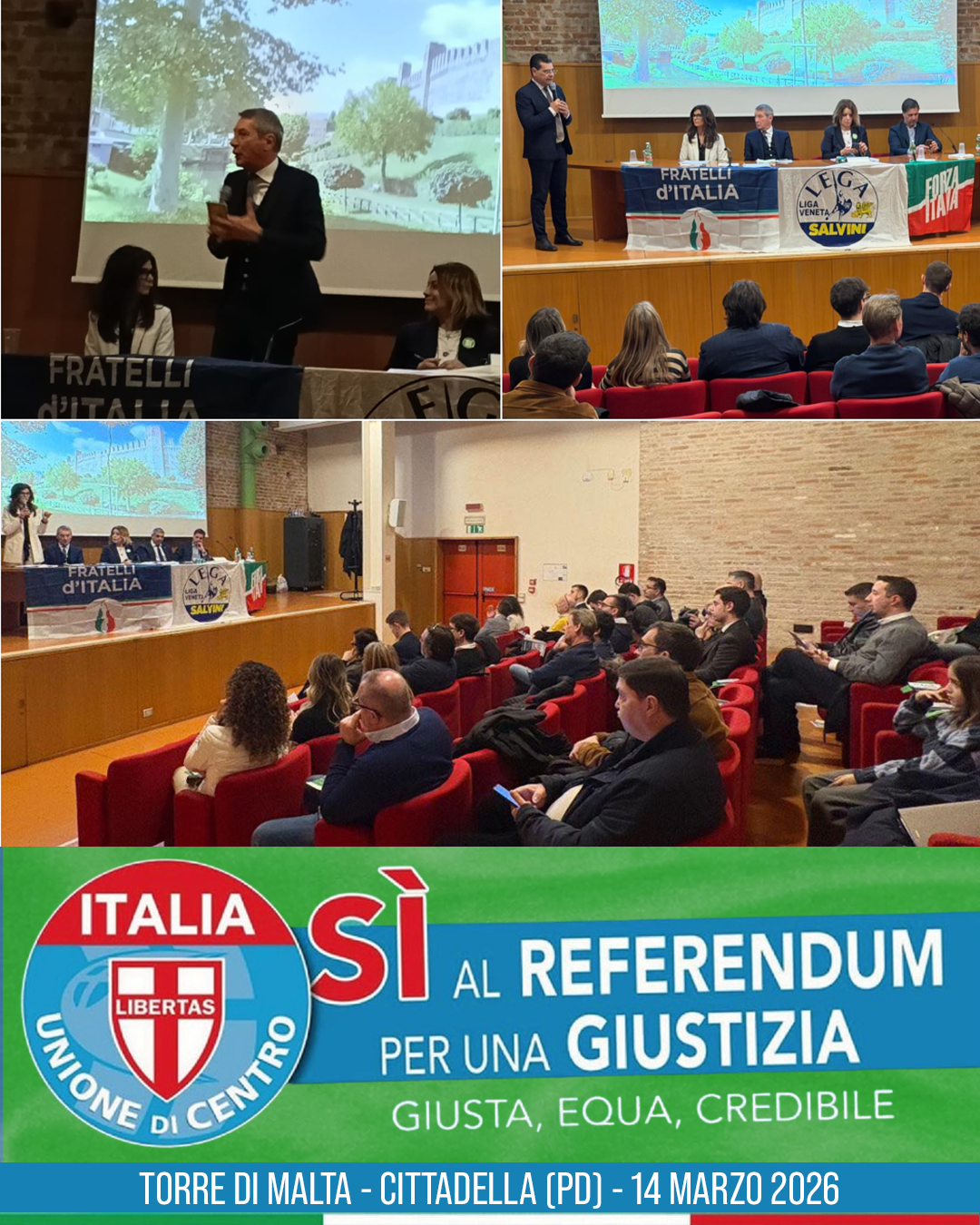 Referendum giustizia: incontro del Centrodestra a Cittadella per sostenere le ragioni del SÌ